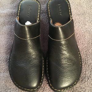 Born Black Leather Mules Clogs New NIB Sz 11 43